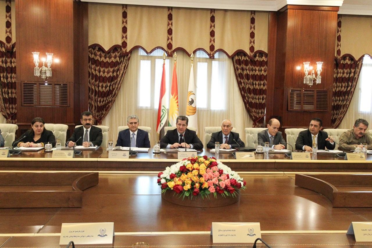 مجلس وزراء كردستان يتخذ قرارات تتعلق بالموازنة والتعداد السكاني